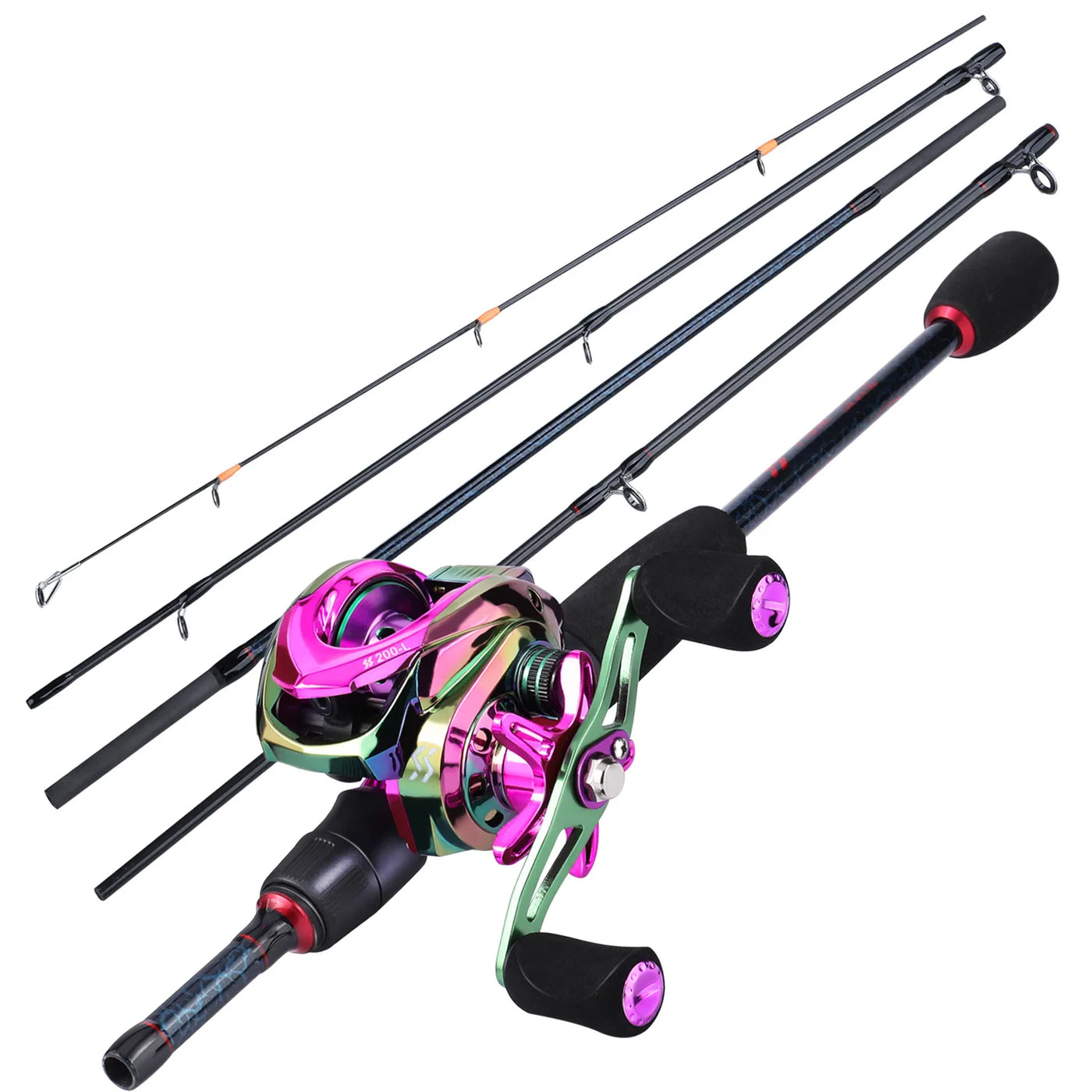Baitcasting Rod and Reel Combo with Case
