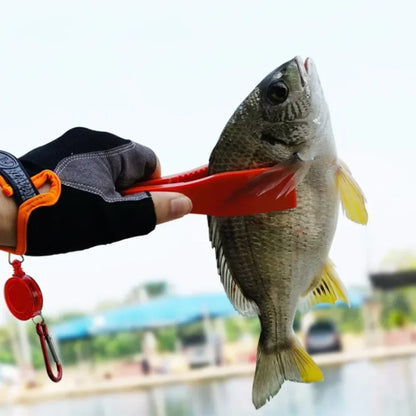 Portable Fish Gripper with Lock and Rod Holder