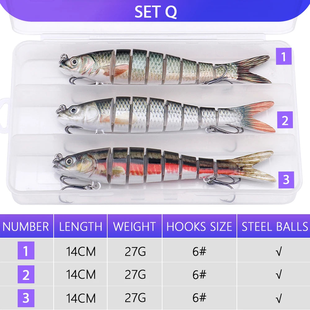 Bionic Jointed Minnow Kit for Pike Fishing