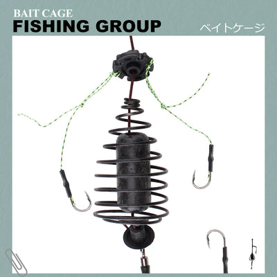 Metal Feeder Hooks with Bait Cage for Carp Fishing