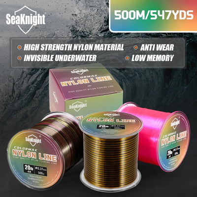 Colormax Nylon Fishing Line Fast Sinking Anti Wear Monofilament