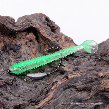 Weighted Offset Crank Hooks for Soft Bait Rigs