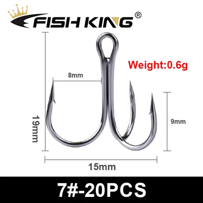 Nickel Treble Hooks for Hard and Soft Lures