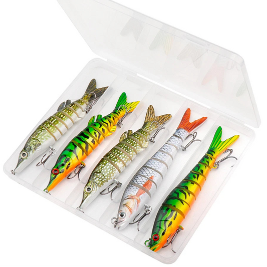 8-Segment Jointed Swimbait Set for Pike and Bass