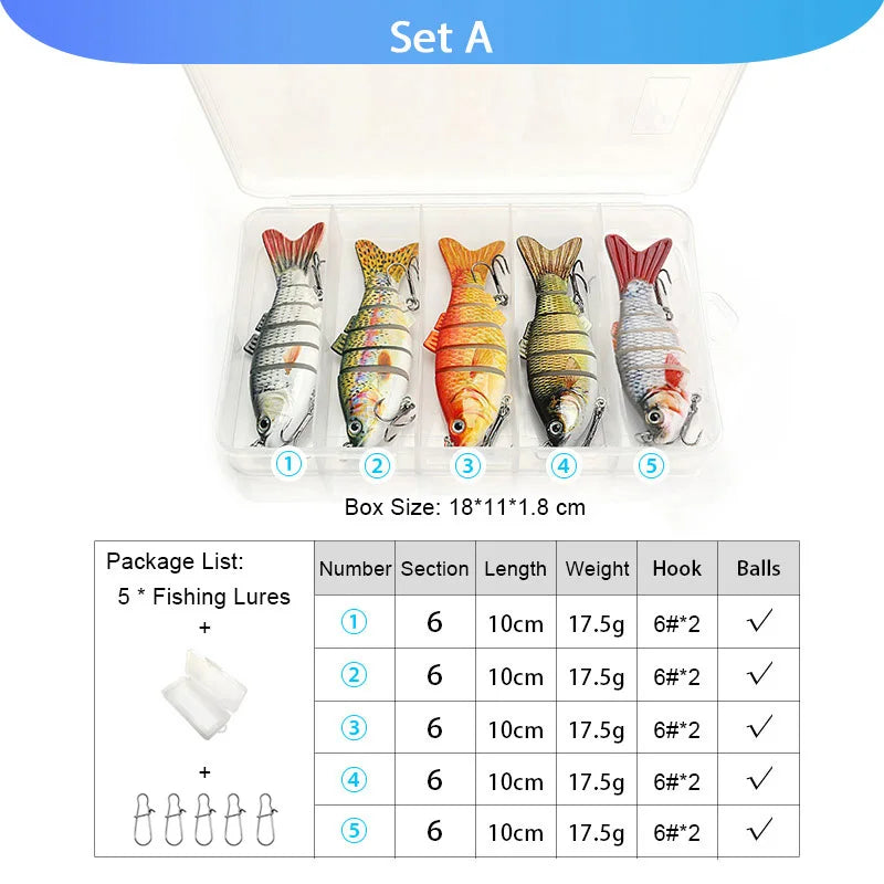 Fishing Lure Set with Crankbaits and Swimbaits