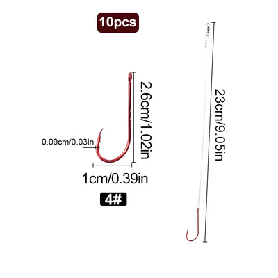 Anti Bite Steel Leader Line with Hooks and Swivels