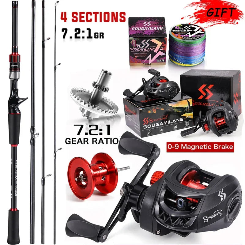 Casting Rod and Baitcasting Reel Combo for Bass