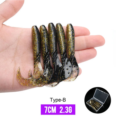 Soft Bionic Loach Lures with 3D Eyes