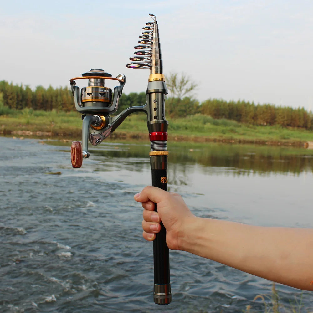 Travel Telescopic Spinning Rod and Reel Combo