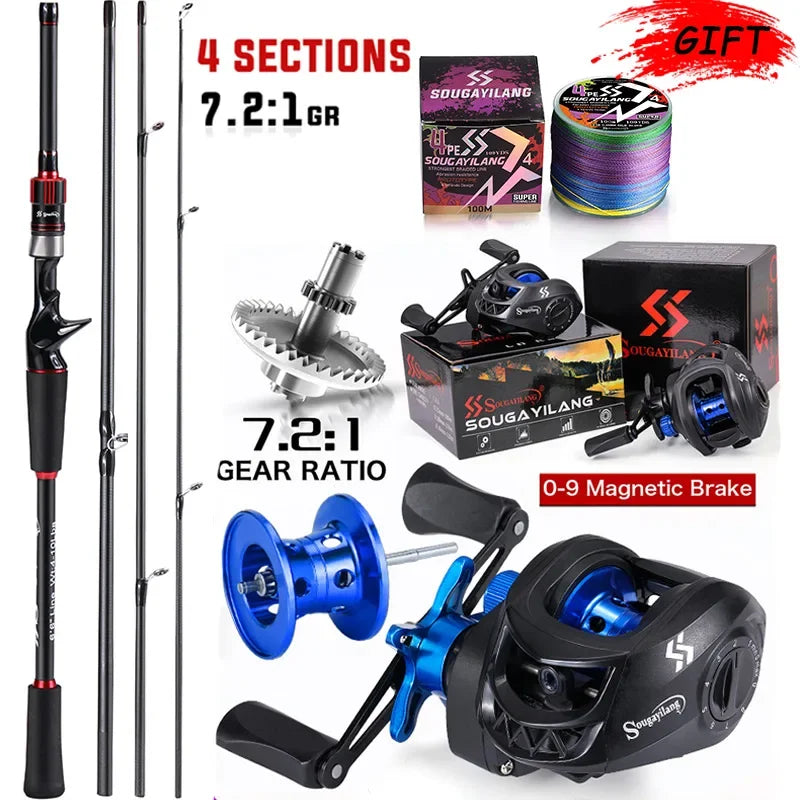 Casting Rod and Baitcasting Reel Combo for Bass