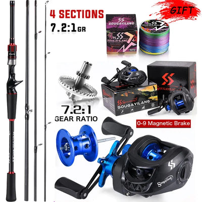Casting Rod and Baitcasting Reel Combo for Bass