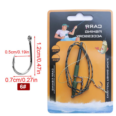Carp Fishing Leadcore Hooklink with Quick Swivels