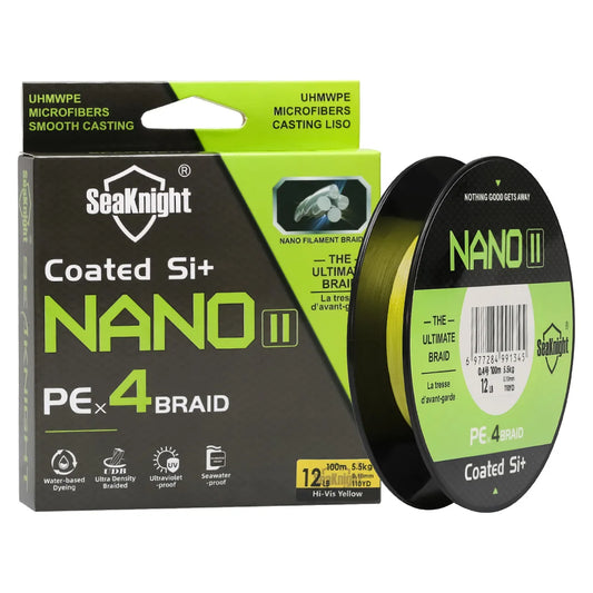 NANO II Braided Fishing Line Waterproof UV Coated Multifilament