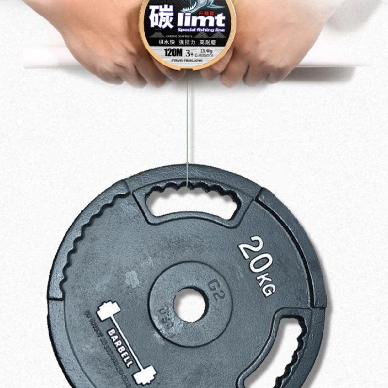 Carbon Nylon Fishing Line Anti Corrosion Monofilament Fluorocarbon