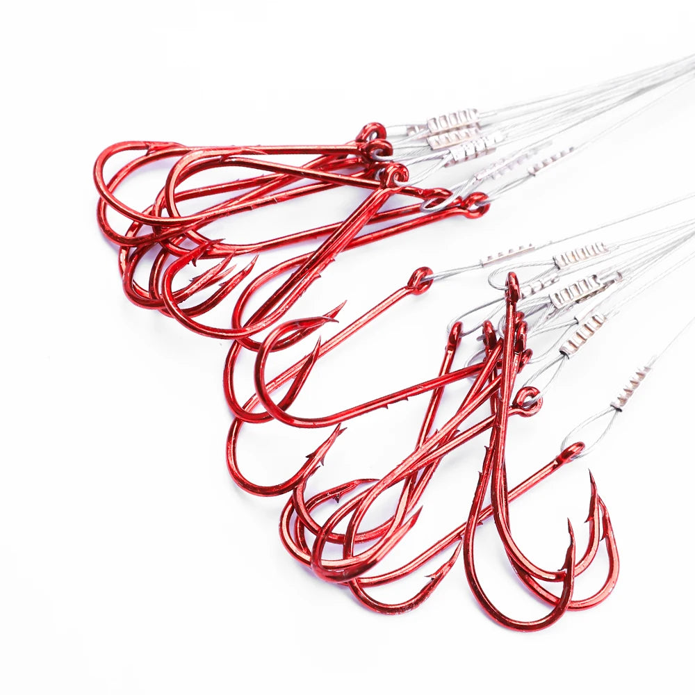 Anti Bite Steel Leader Line with Hooks and Swivels