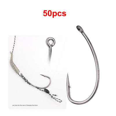 Wide Gap Barbed Hooks for Fly Tying and Salmon Bass