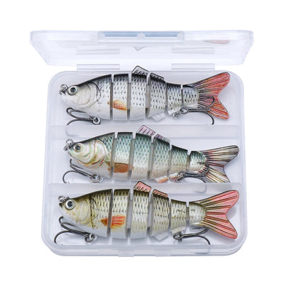 Sinking Pike Wobbler Lure Kit with Tackle Box
