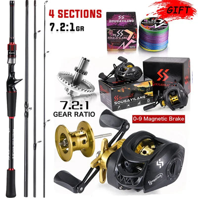 Casting Rod and Baitcasting Reel Combo for Bass