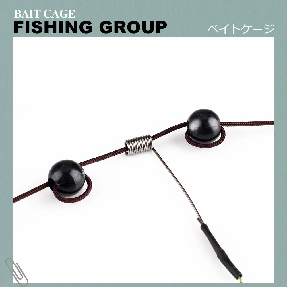 Feeder Trap Cage with Hooks for Outdoor Fishing