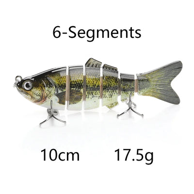 Jointed Sinking Swimbait Lures for Pike
