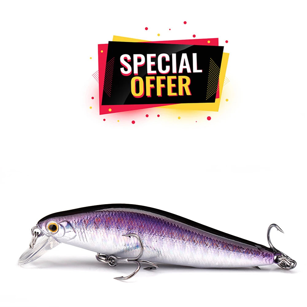 Black Minnow Trout Wobblers for Slow Sinking Action