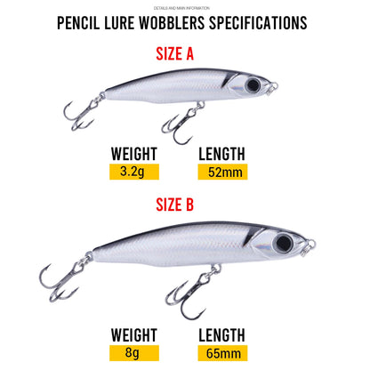 Sinking Pencil Wobbler Lure for Trout and Bass