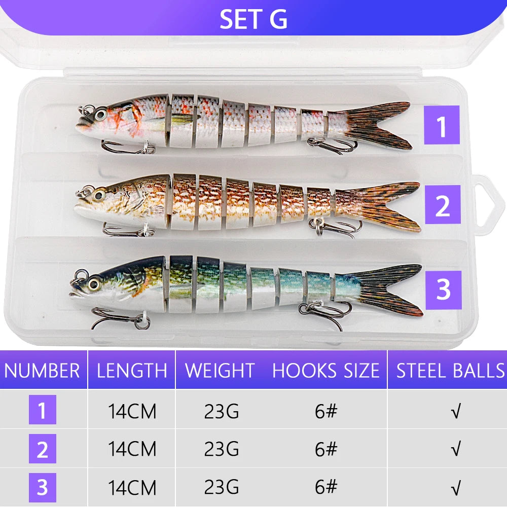 Bionic Jointed Minnow Kit for Pike Fishing