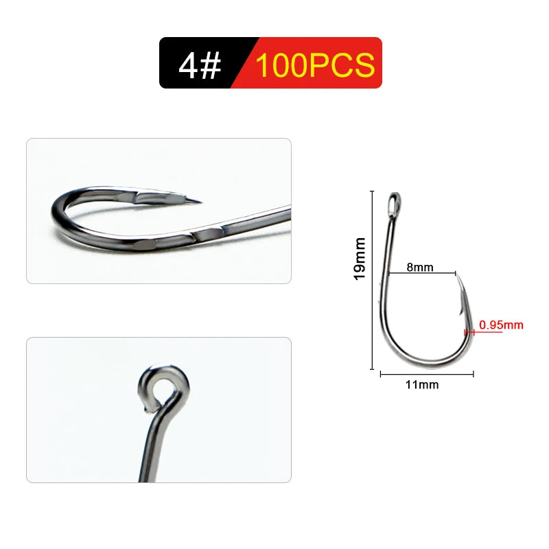 Carbon Steel Jig and Crank Hooks for Bass and Carp