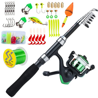 Kids Telescopic Fishing Rod and Reel Set