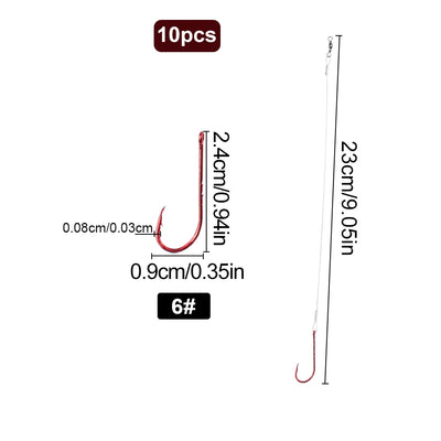 Anti Bite Steel Leader Line with Hooks and Swivels