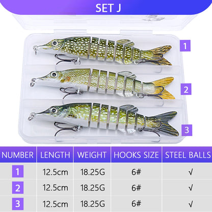Bionic Jointed Minnow Kit for Pike Fishing