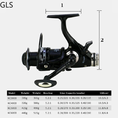 Carp Fishing Spinning Reel with Full Metal Spool