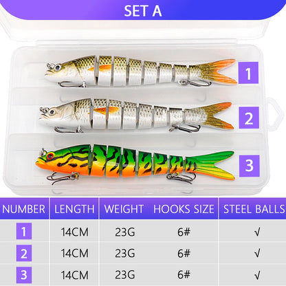 Bionic Jointed Minnow Kit for Pike Fishing