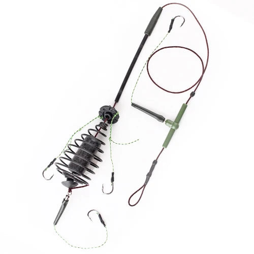 Metal Feeder Hooks with Bait Cage for Carp Fishing