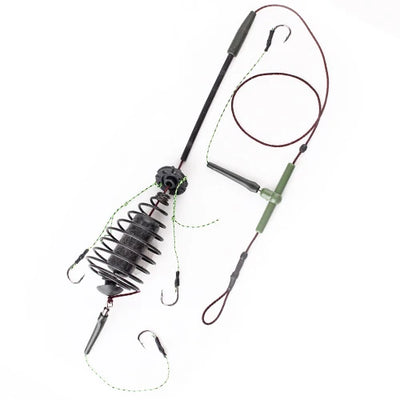 Metal Feeder Hooks with Bait Cage for Carp Fishing