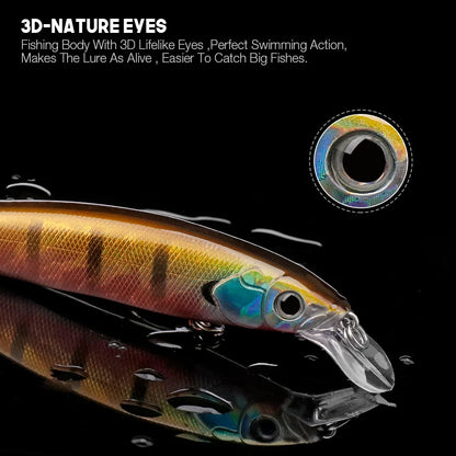 Magnetic Minnow Lures with Holographic Finish