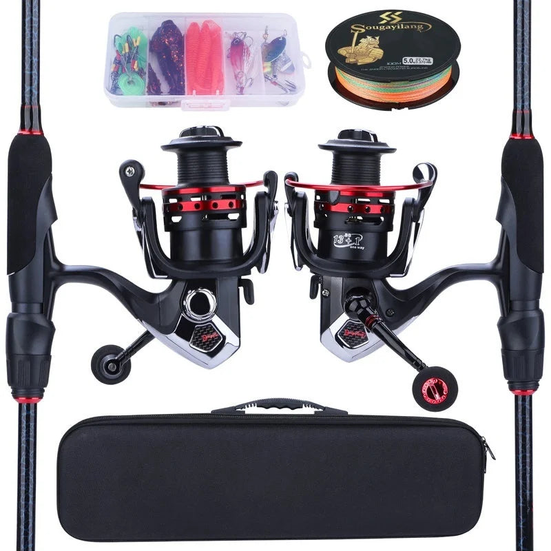 Carbon Rod and Spinning Reel with Accessories Set