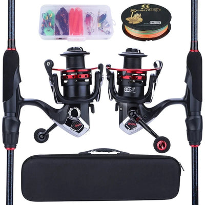 Carbon Rod and Spinning Reel with Accessories Set