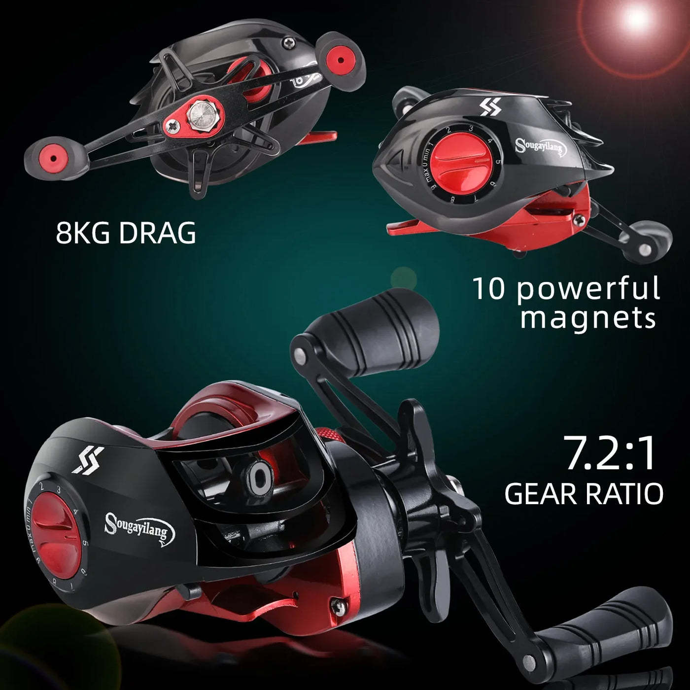Casting Rod and Reel Combo with Line and Lures