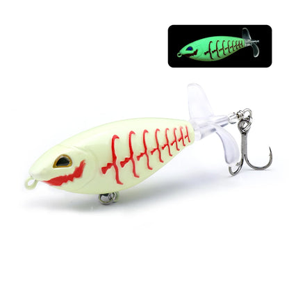 Topwater Double Tail Popper Lure for Bass
