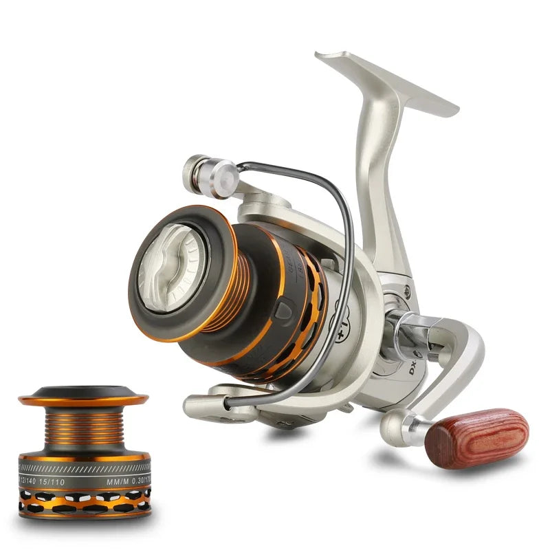Professional Spinning Reel with Spare Spool and Smooth Cast