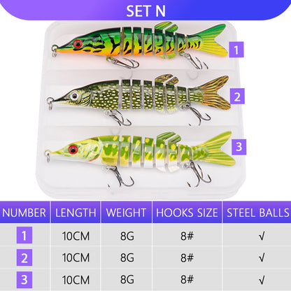 Bionic Jointed Minnow Kit for Pike Fishing