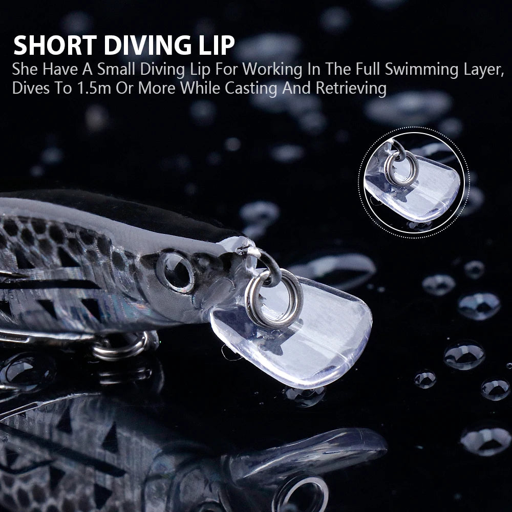 Sinking Minnow Crankbait for Trout and Bass