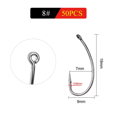 Wide Gap Barbed Hooks for Fly Tying and Salmon Bass