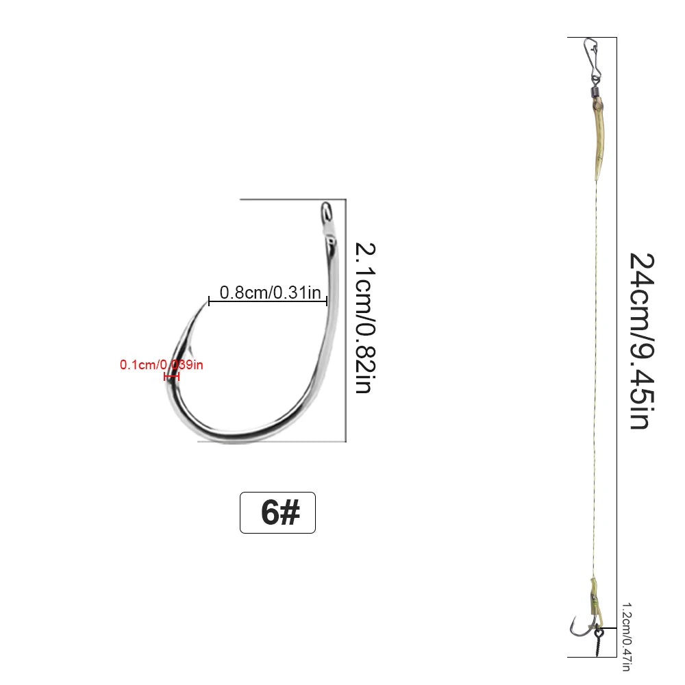 Boilie Hair Rig Hooks with Line for Carp Fishing