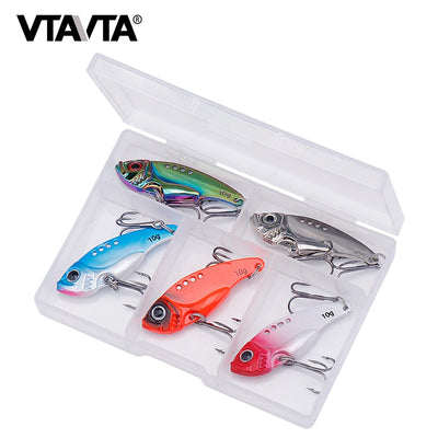Metal Spinner Spoon Lure Set with Jig Baits
