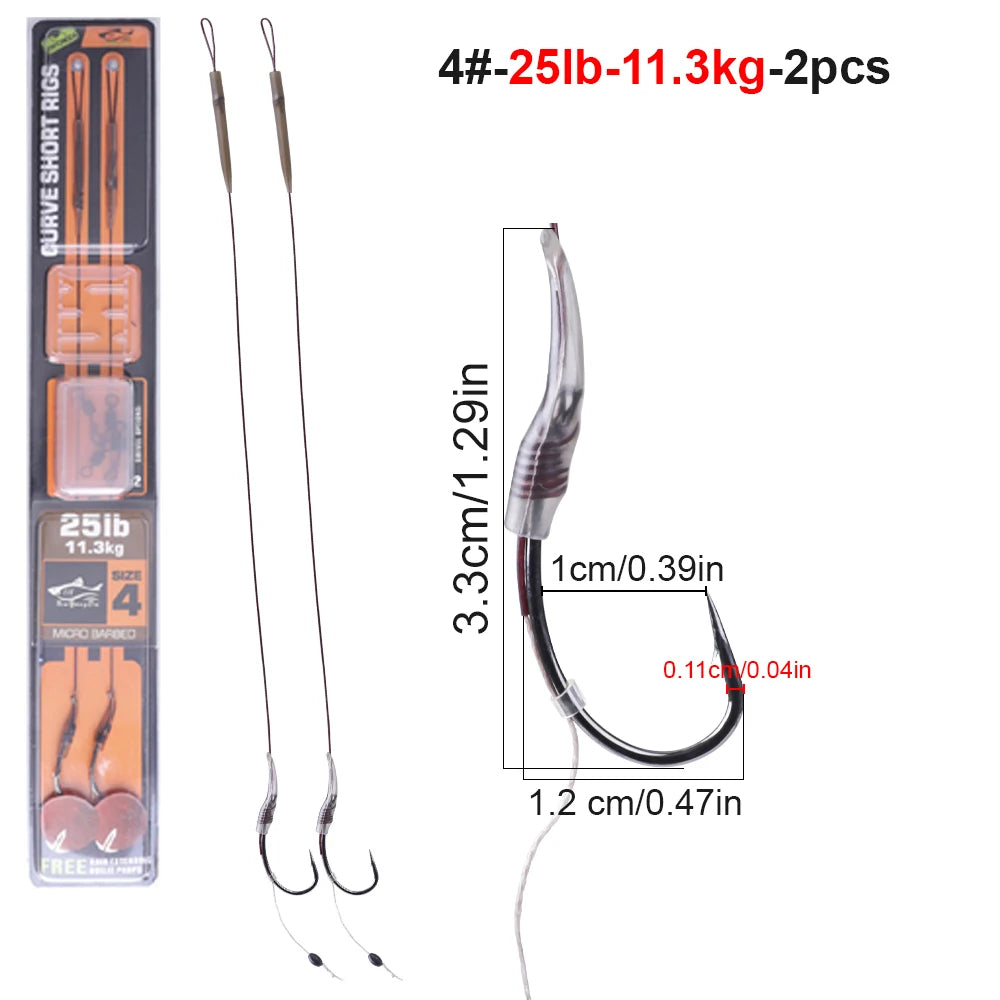 Carp Hair Rig Hooks with Boilie Stoppers