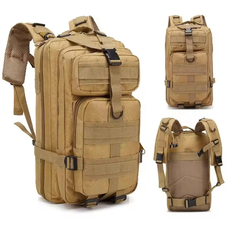 Fishing Tactical Backpack - Camouflage Nylon 3P for Hiking & Travel