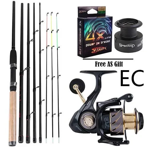 Feeder Rod and Spinning Reel Combo Set