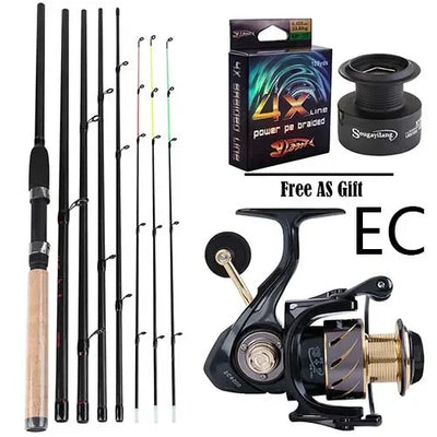 Feeder Rod and Spinning Reel Combo Set